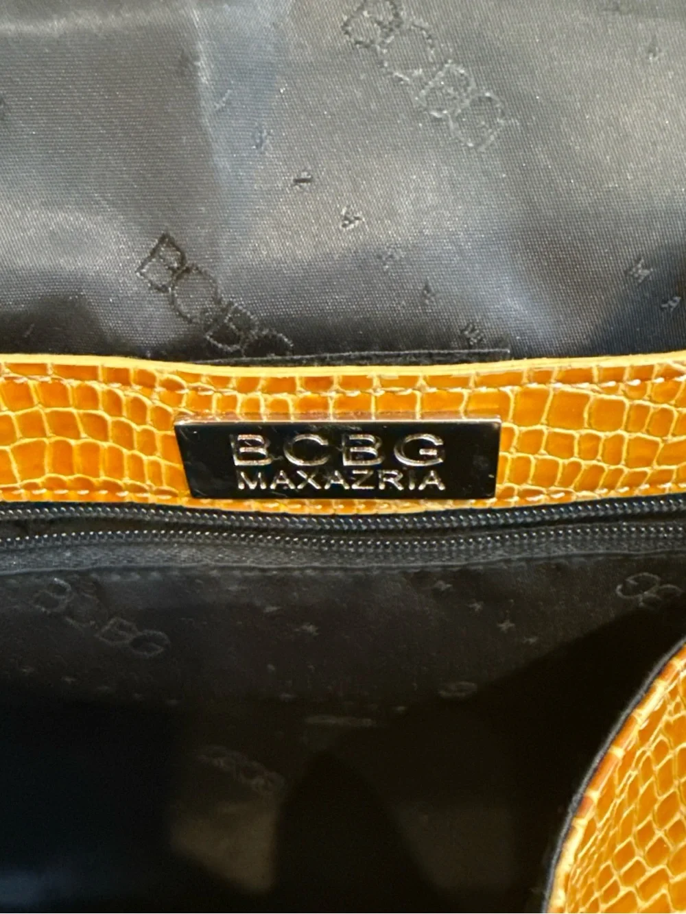 BCBG Max Azria Faux Croc-Embossed Top-Handle Large Women’s Bag Mobwife